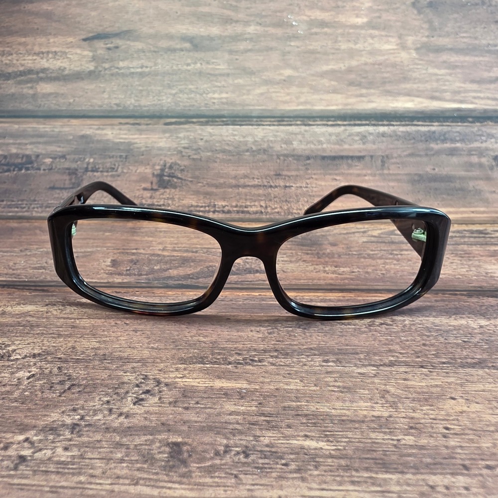 Prada SPR 03E 2AU-3N1 Dark Tortoise Rectangular Eyewear Frames Italy